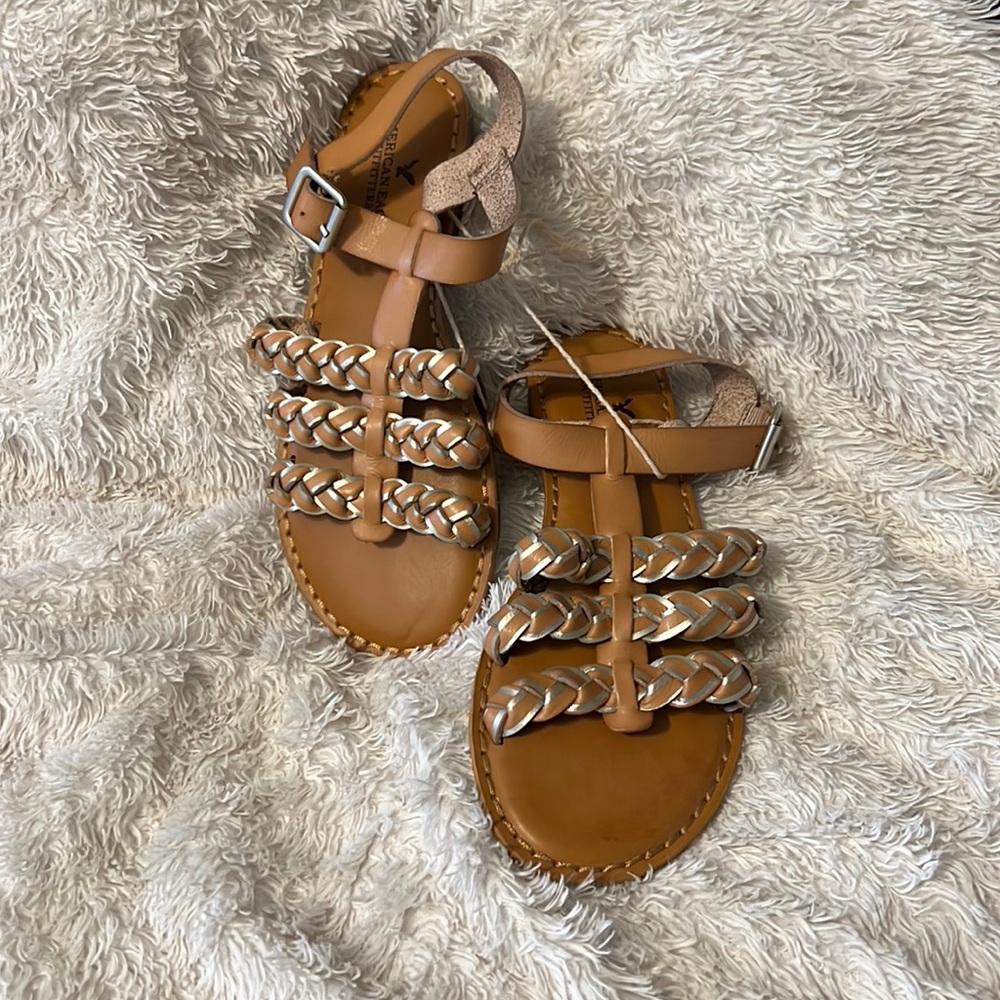 Braided Brown Sandals NWT